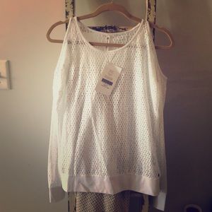 S Fabletics shoulderless longsleeve workout shirt